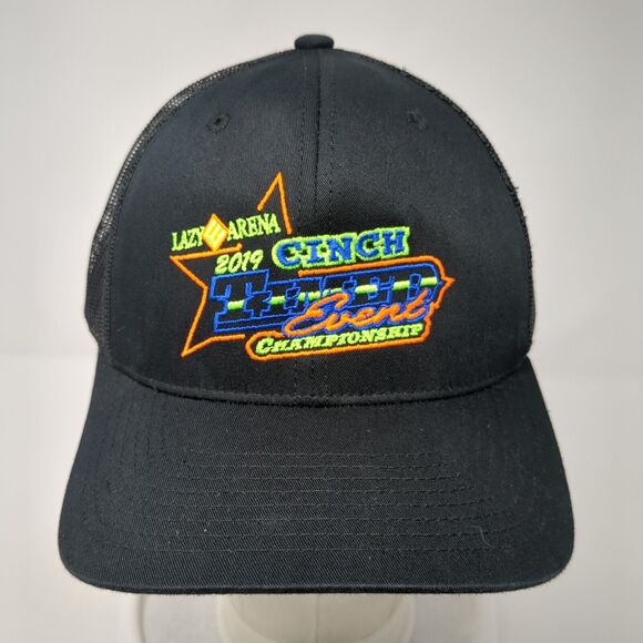 Lazy Arena 2019 Cinch Timed Event Championship Snapback Trucker Hat Black OS - Picture 2 of 9